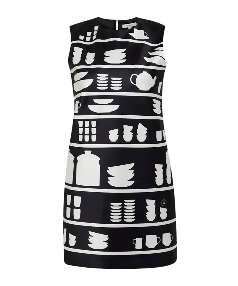 Pottery Print Mini Dress