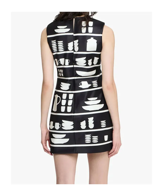 Pottery Print Mini Dress
