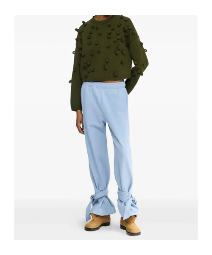 Tie-Fastening Cotton Trousers