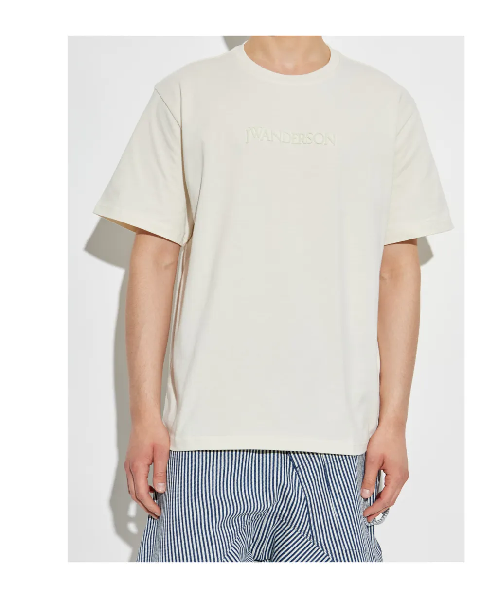 Flocked-Logo Crewneck T-Shirt