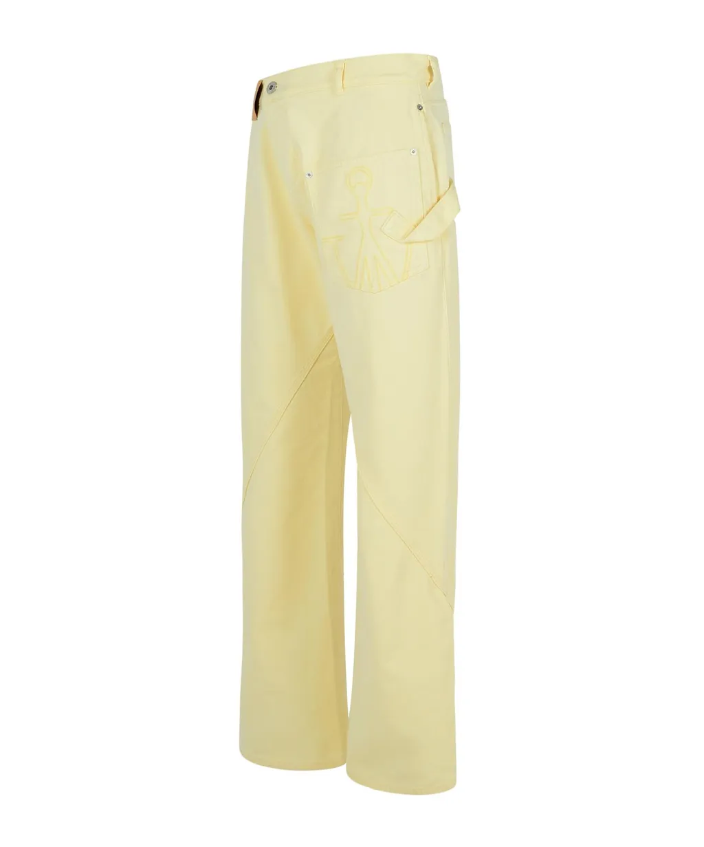 Logo Patch Twisted Leg Workwear Pants