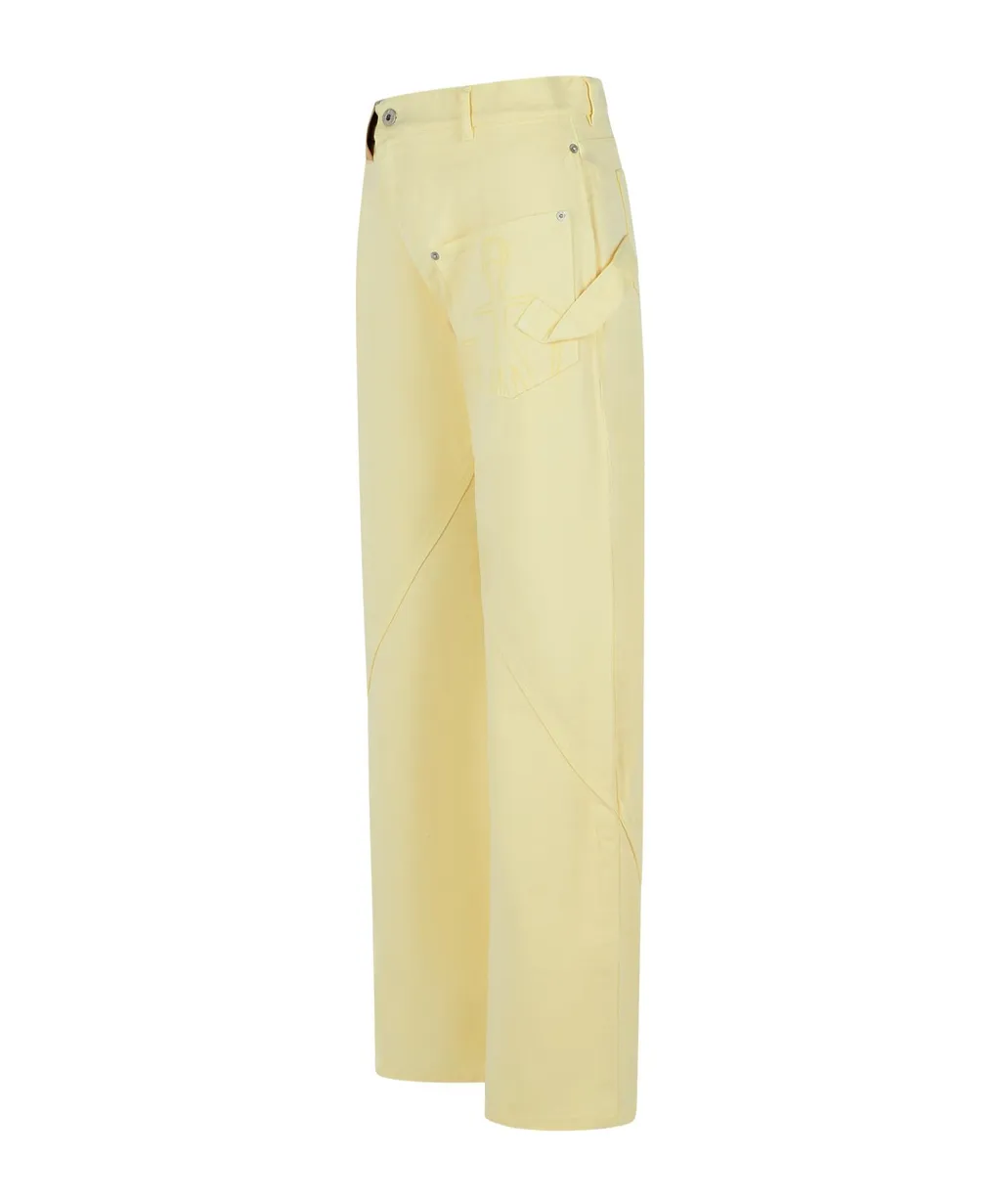 Logo Patch Twisted Leg Pants