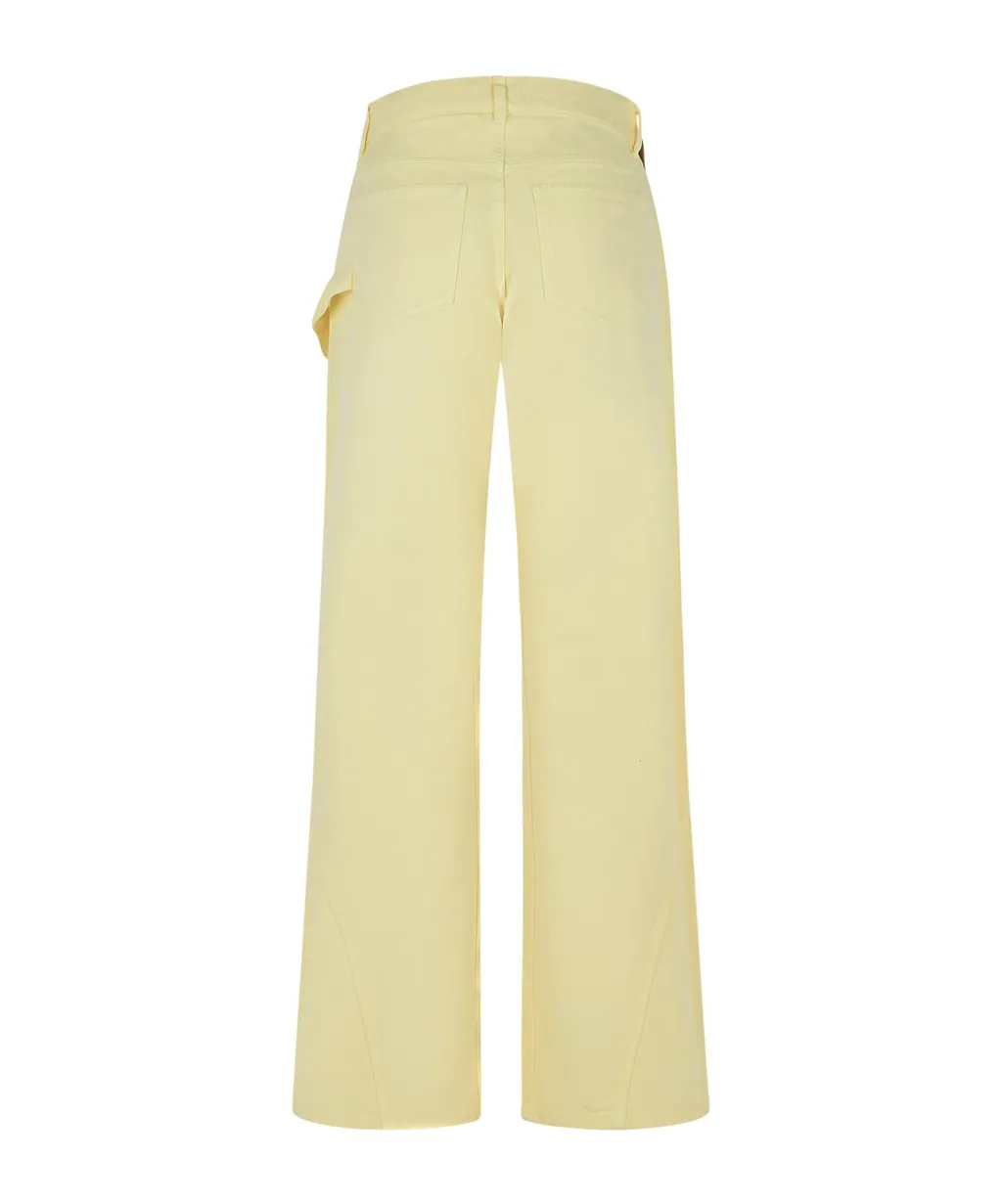 Logo Patch Twisted Leg Pants