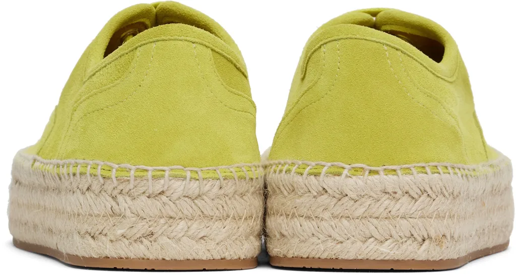 Suede Lace-Front Platform Espadrilles