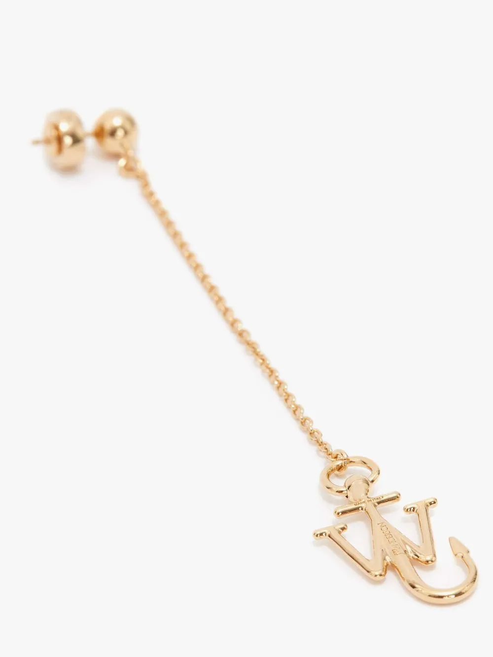 Logo Pendant Asymmetric Drop Earrings