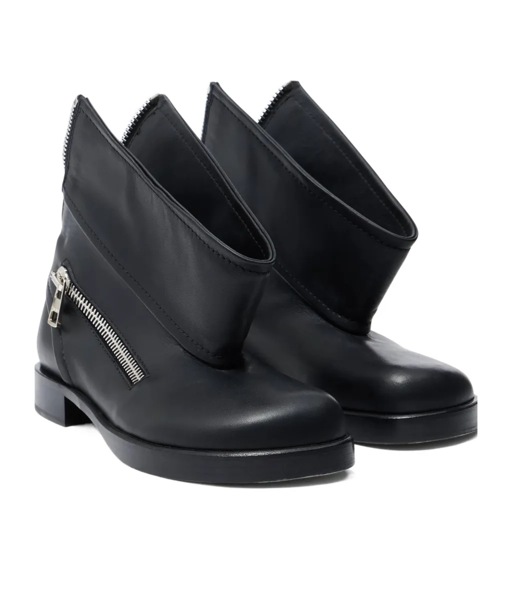 Biker Boot Leather Ankle Boot