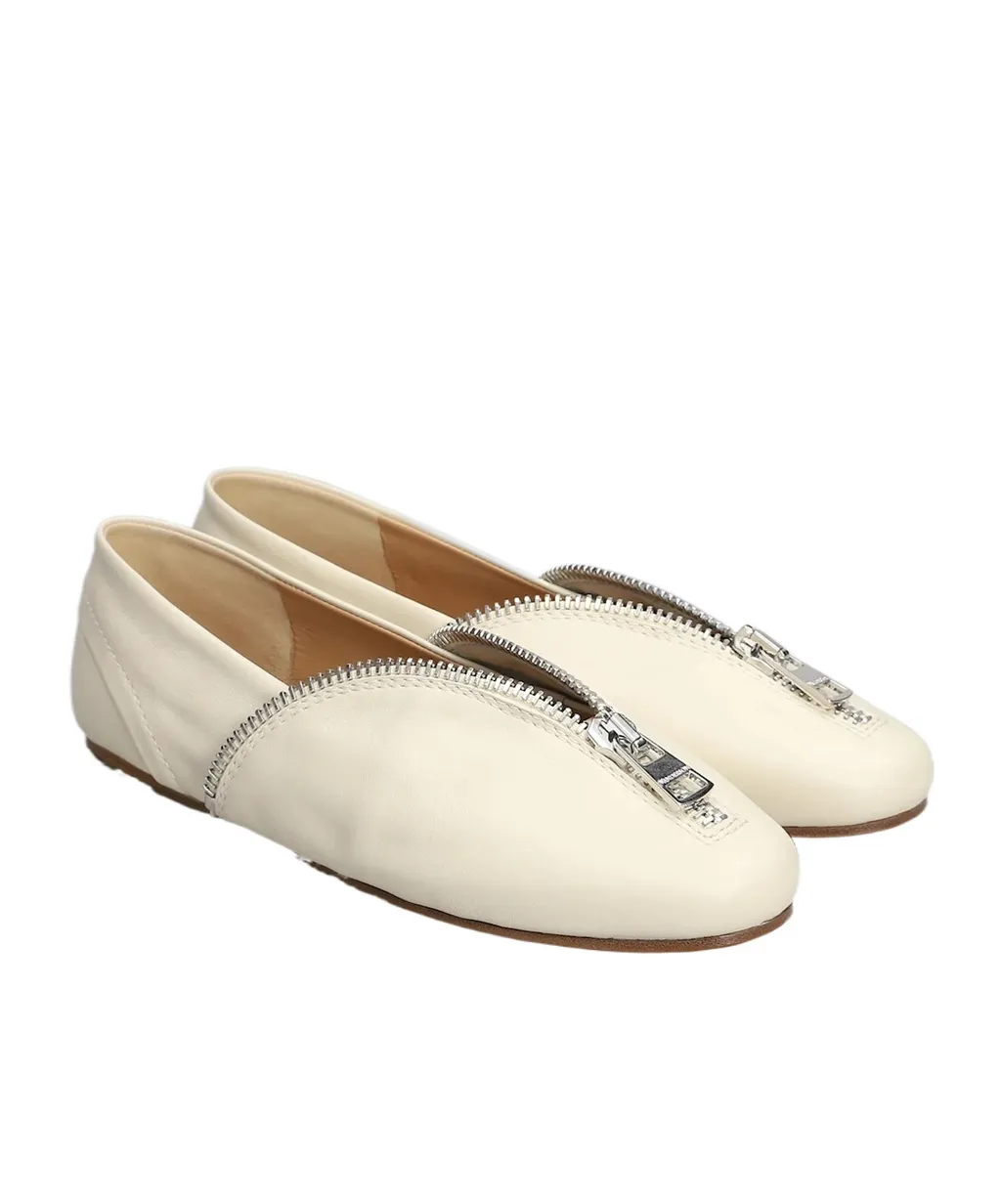 Zipper Ballet Flats