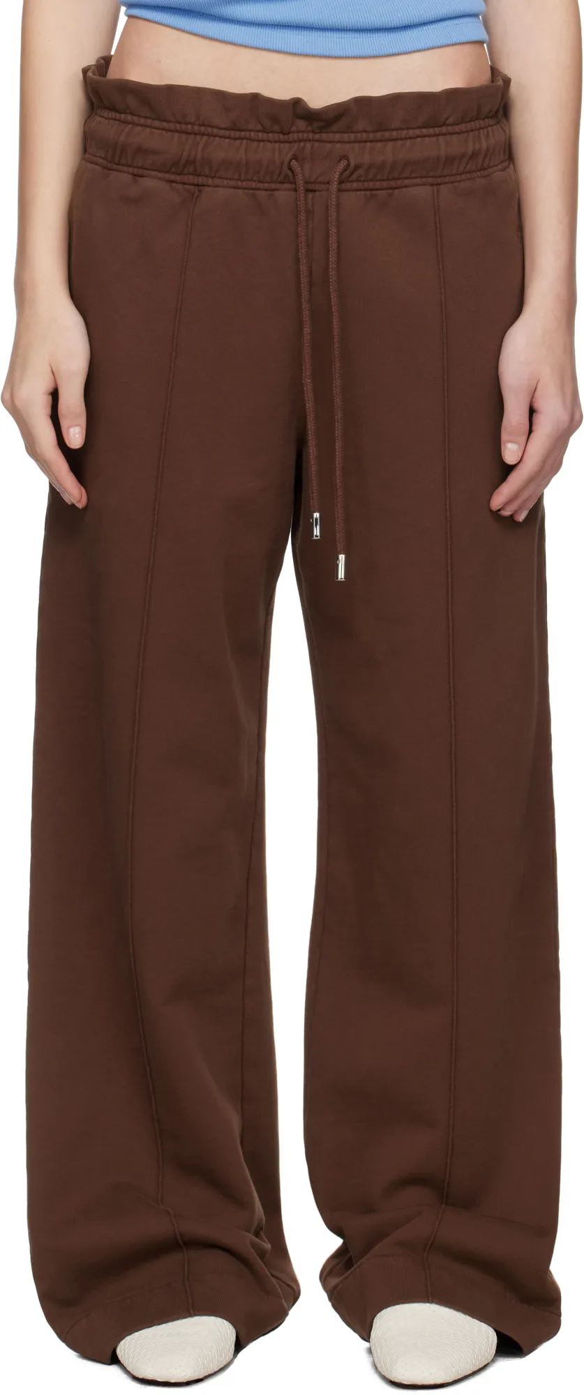 Gathered-Waist Track Pants