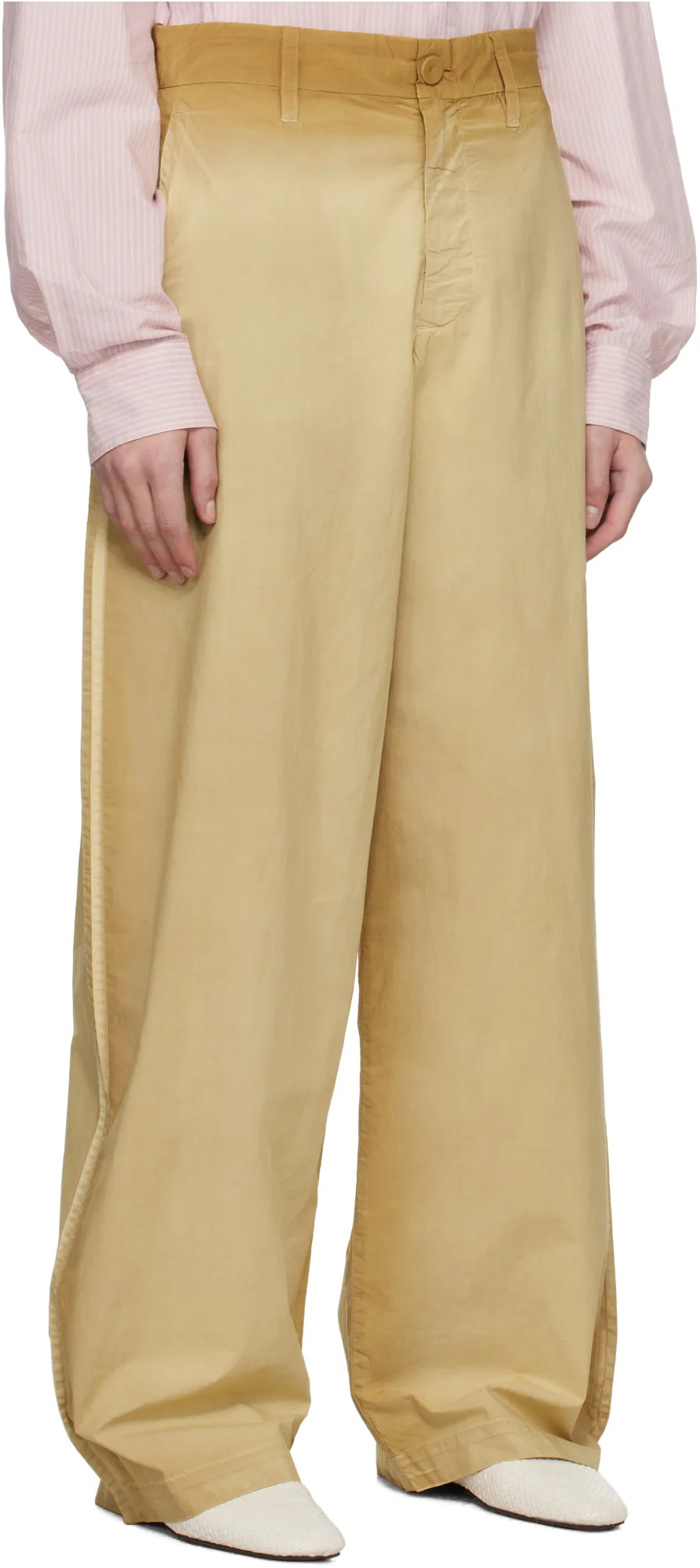 Ombré-Effect Wide Leg Trousers
