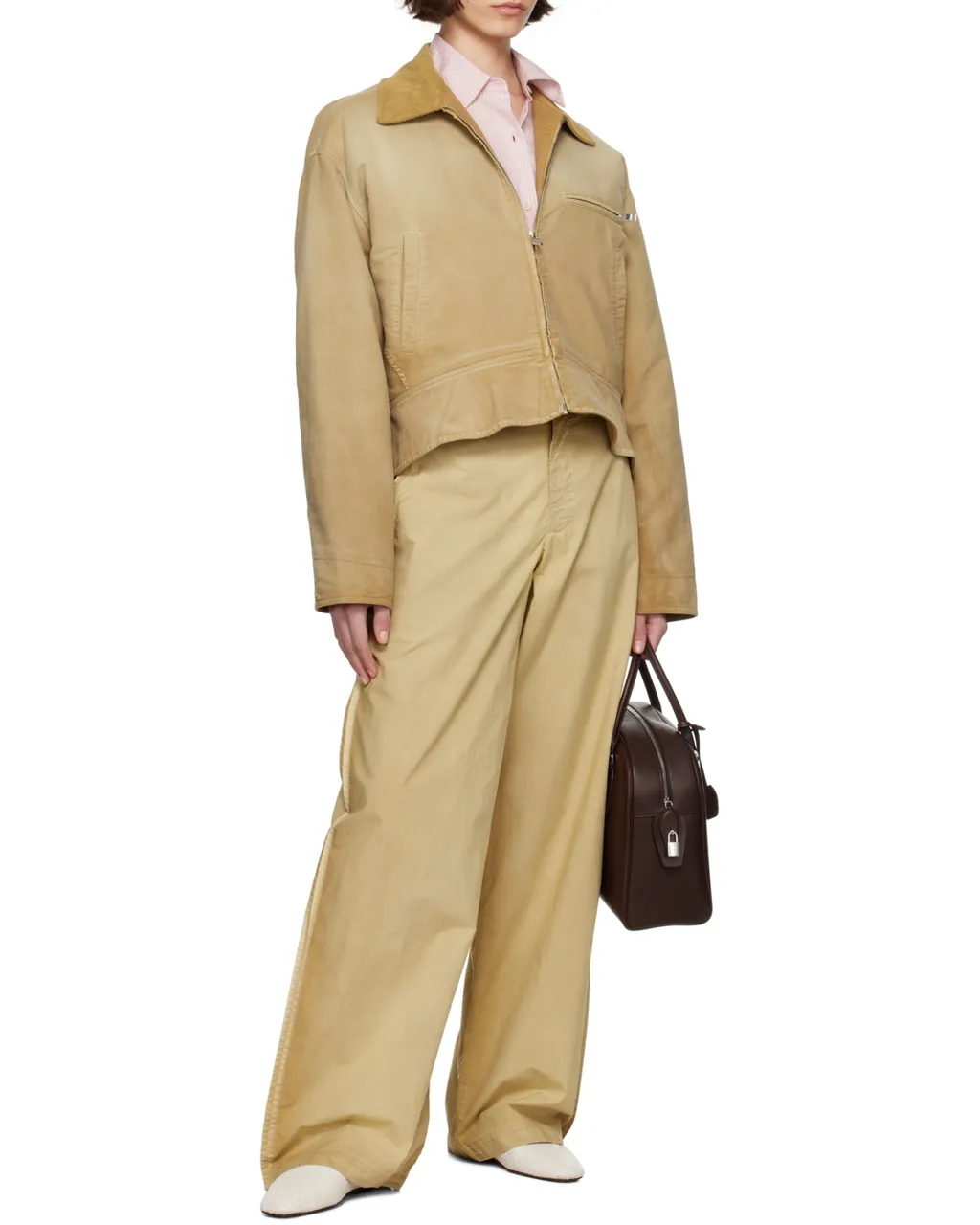 Ombré-Effect Wide Leg Trousers