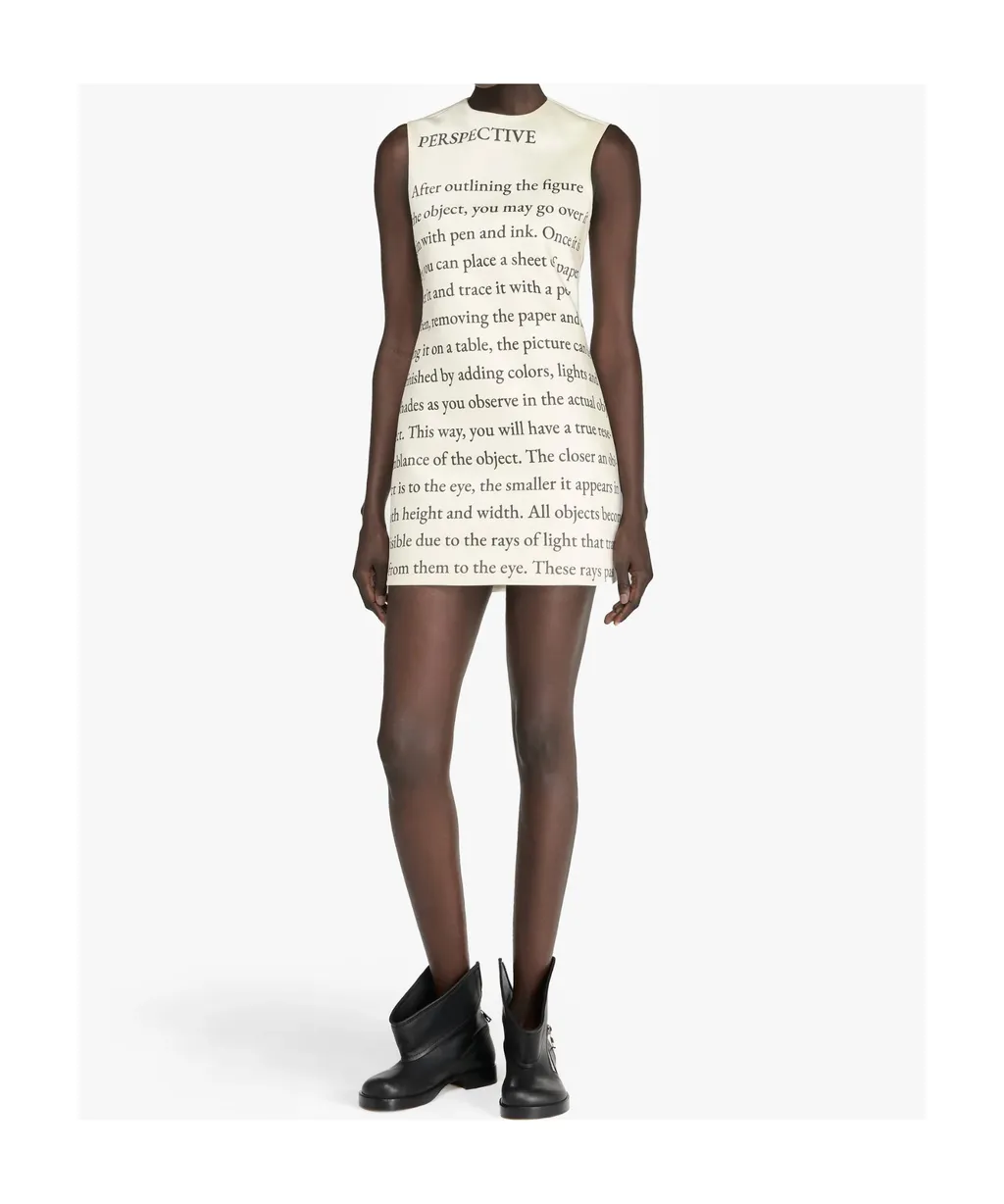Text Print Mini Shift Dress