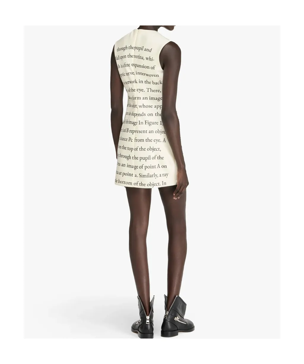 Text Print Mini Shift Dress