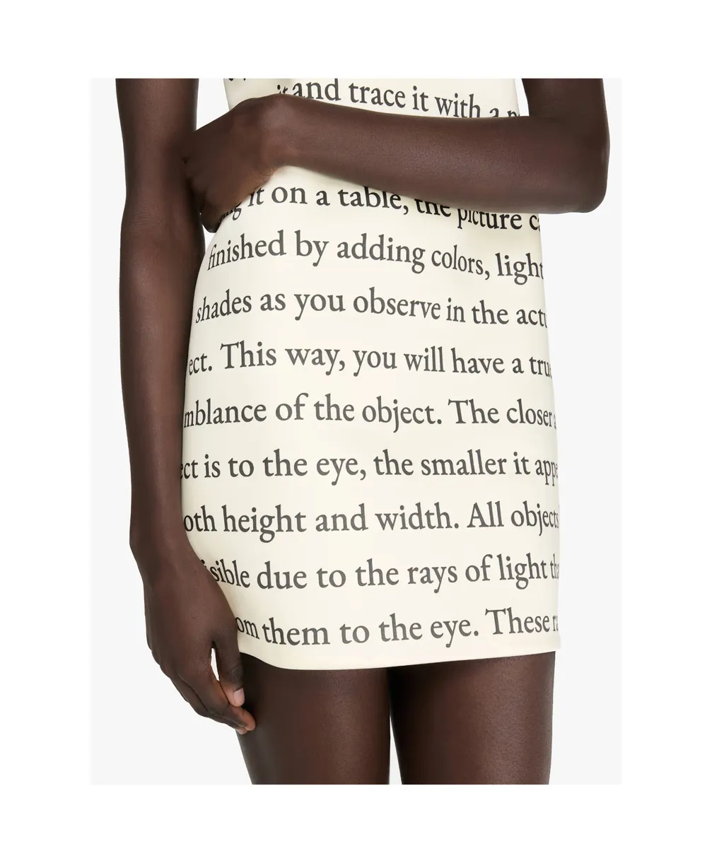Text Print Mini Shift Dress