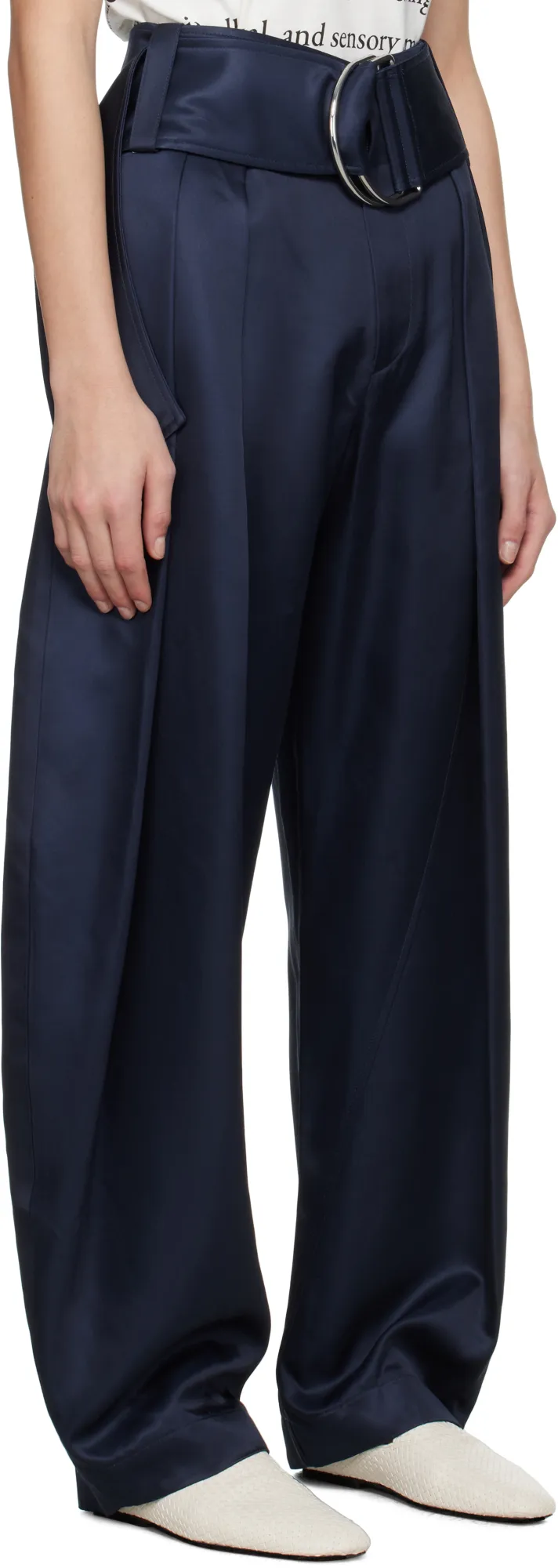 Pleated D-Ring Trousers