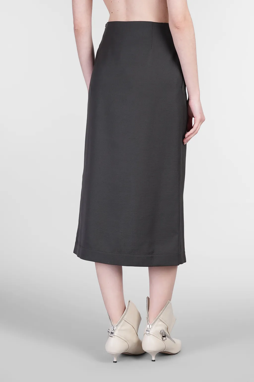 Strap Detail Slit Skirt