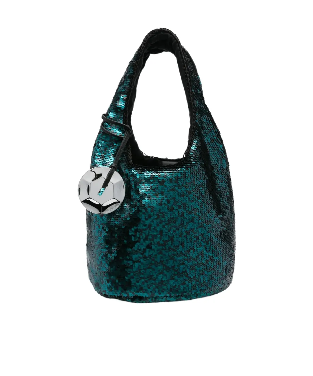 Sequin Embellished Small Tote Bag