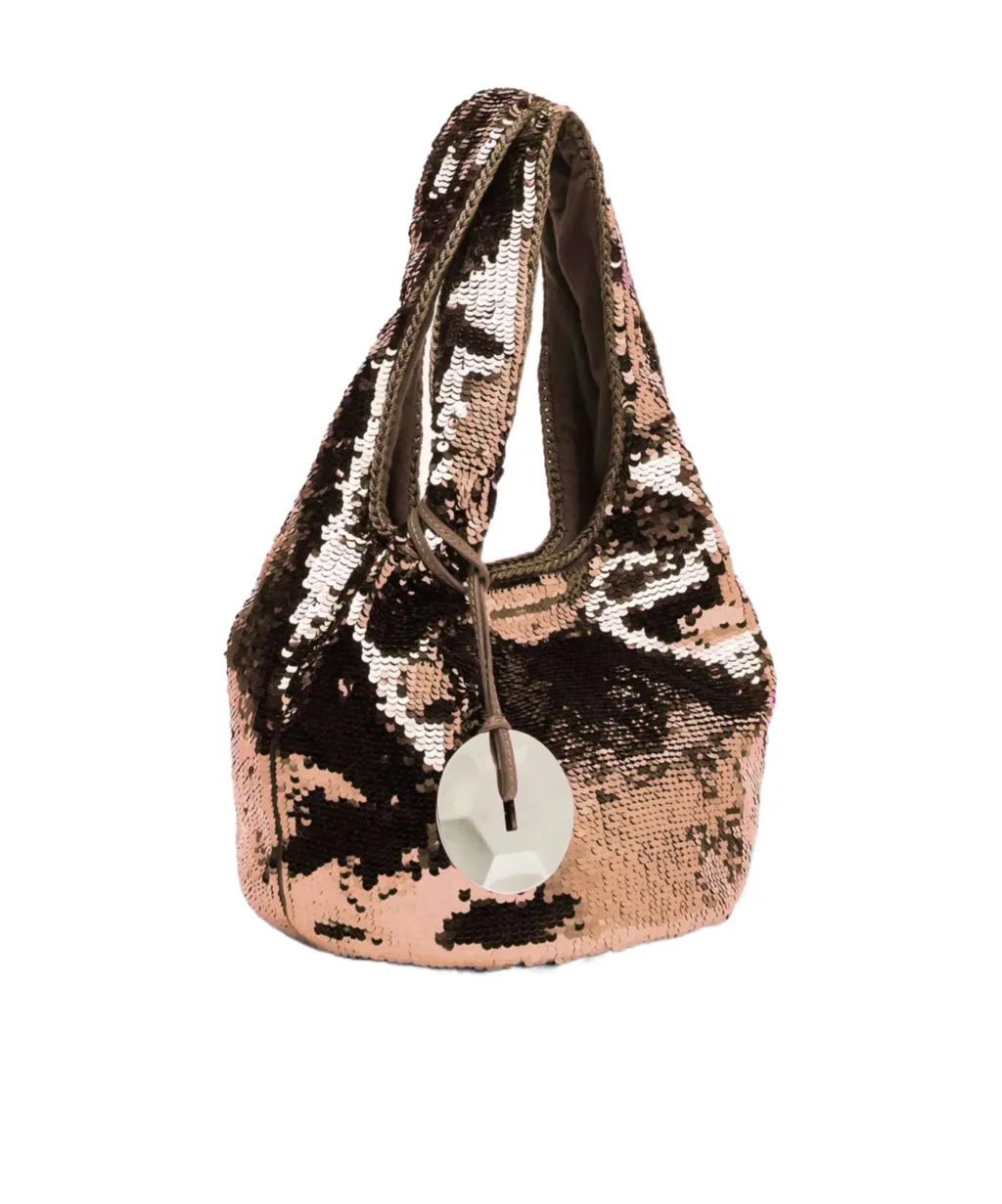 Sequin Embellished Small Tote Bag