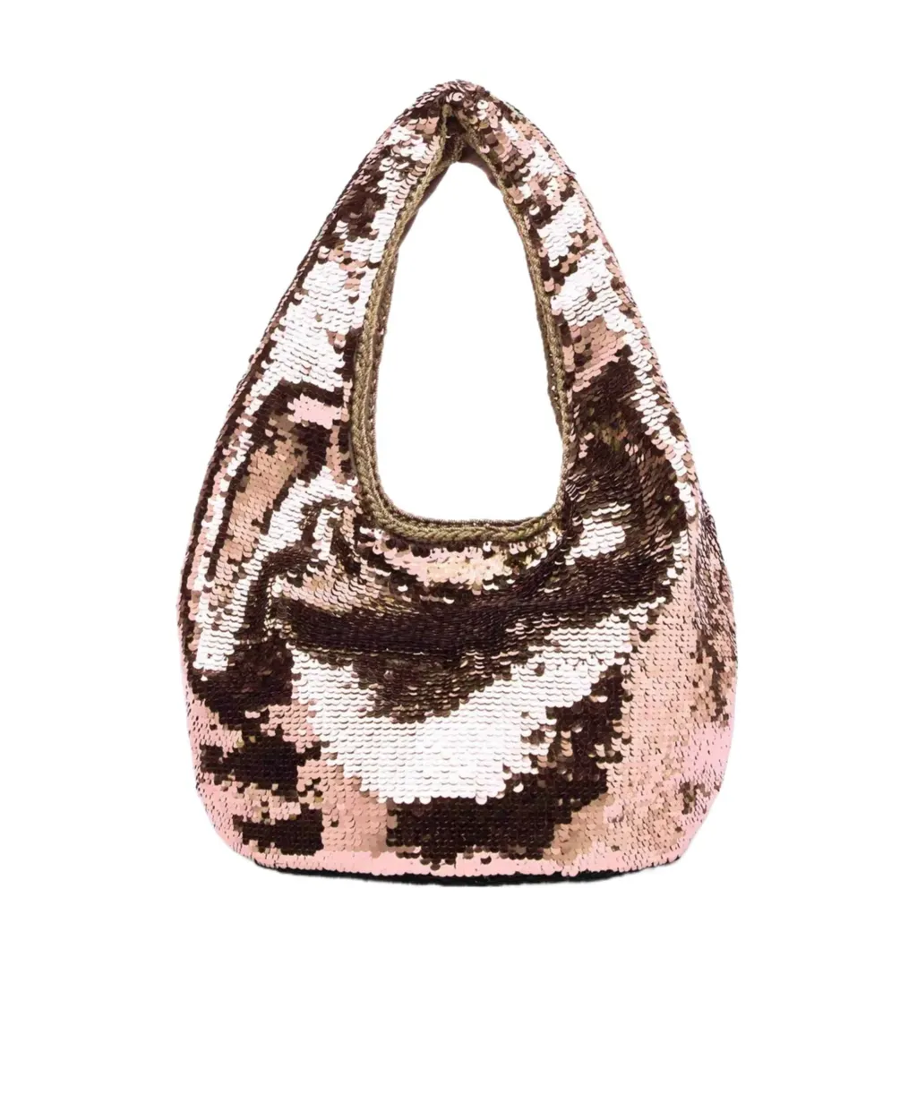 Sequin Embellished Small Tote Bag