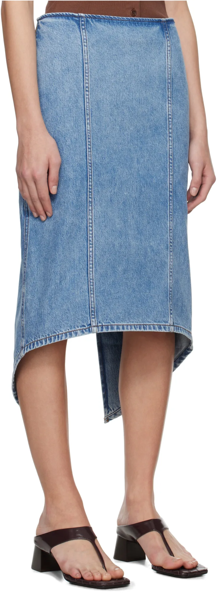 Rear Slit Midi Skirt
