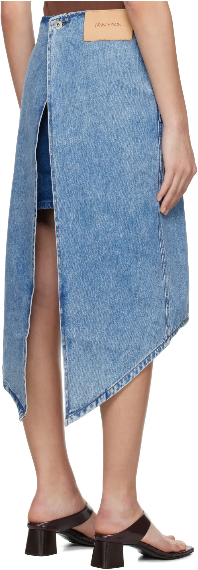 Rear Slit Midi Skirt