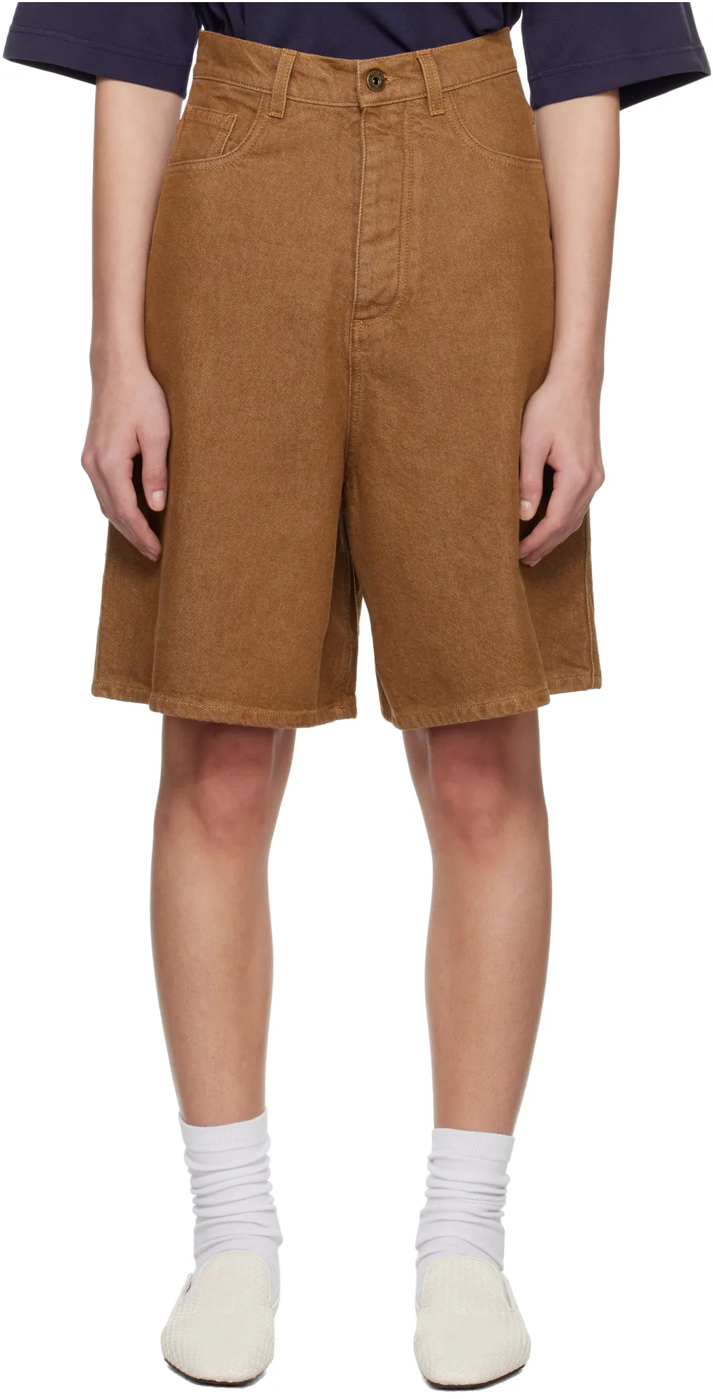 Aged Denim Shorts