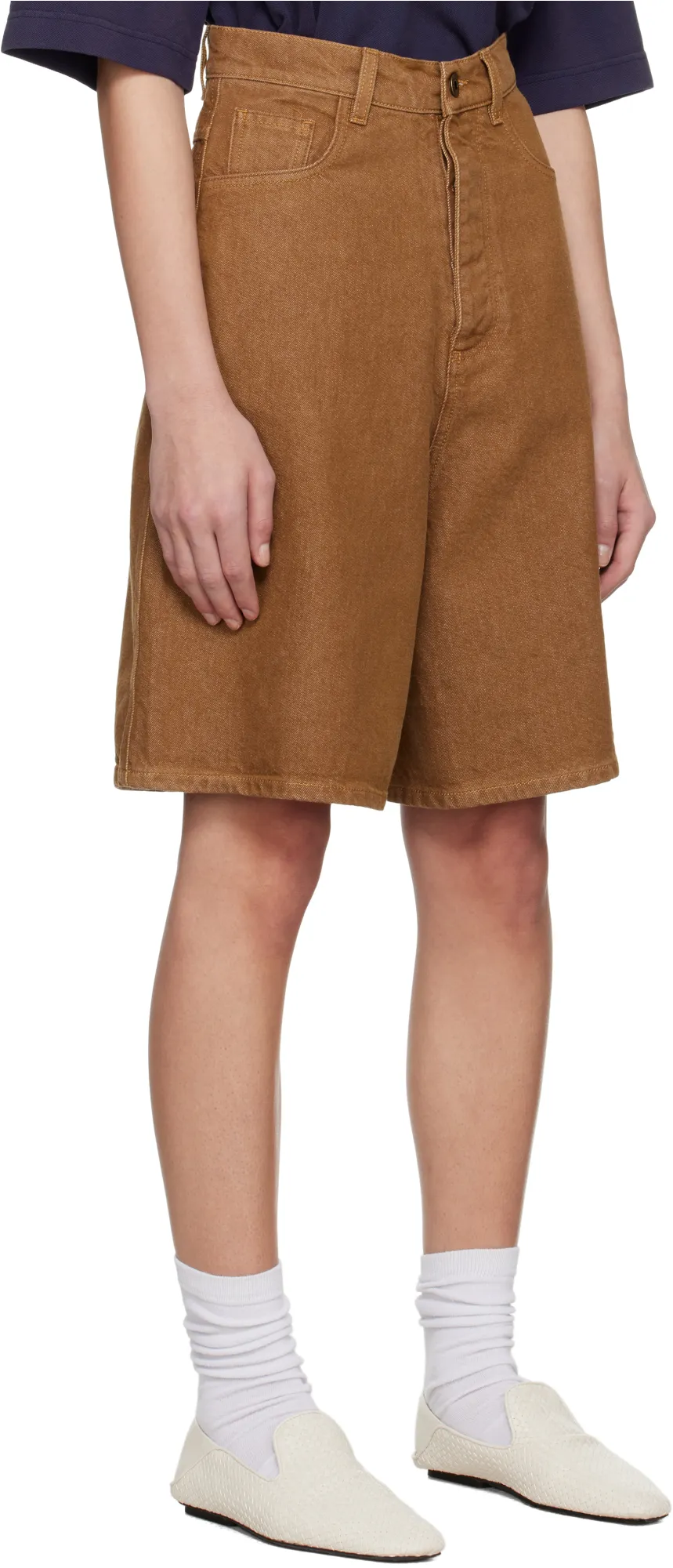 Aged Denim Shorts
