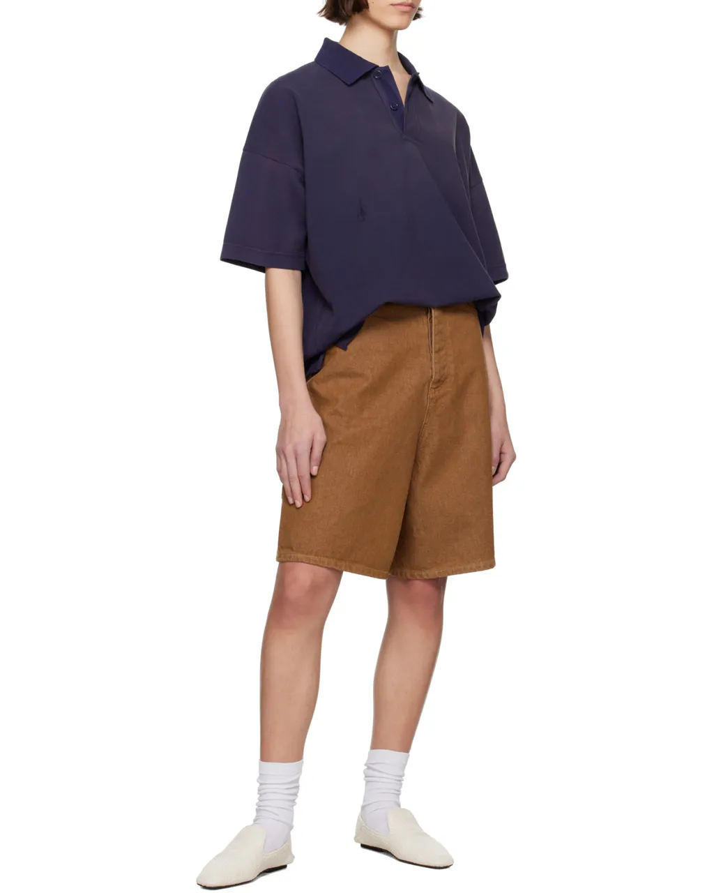 Aged Denim Shorts