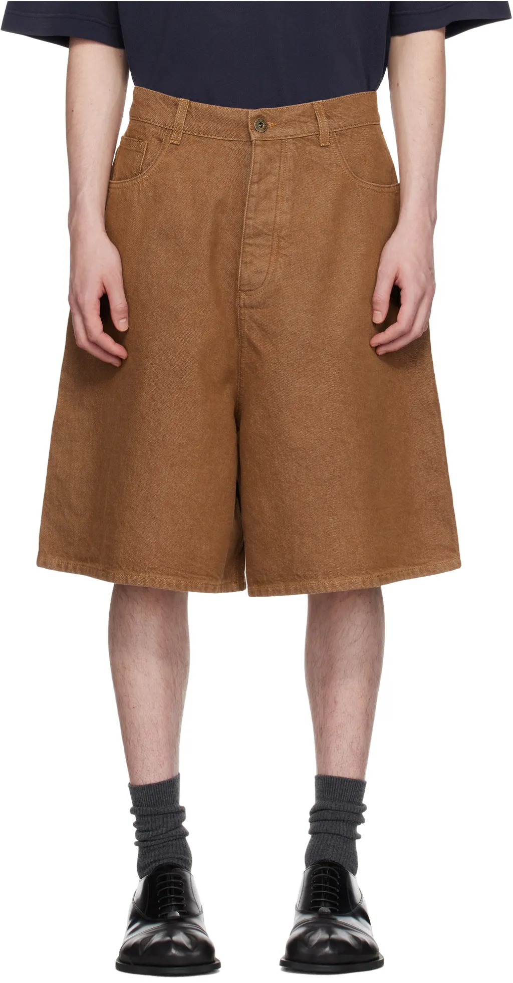 Aged Denim Shorts