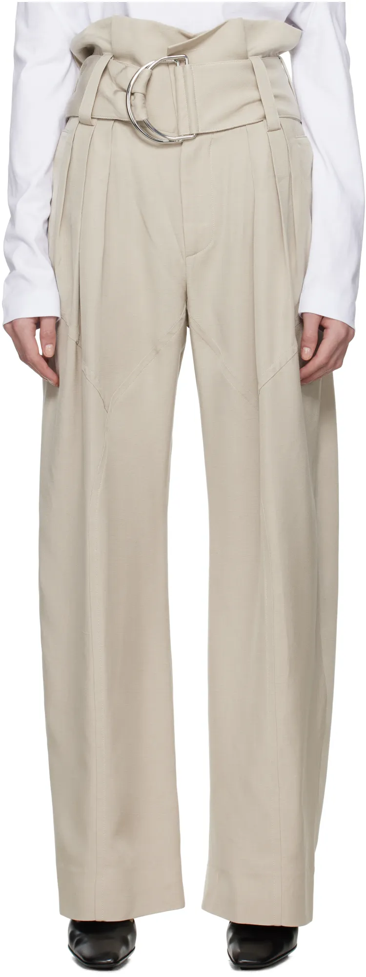 Gathered Waist D-Ring Trousers