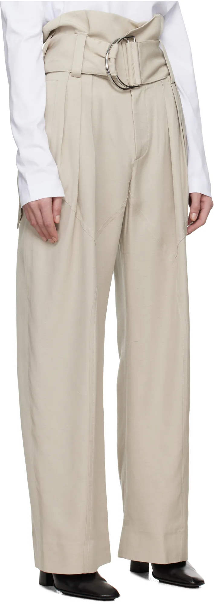 Gathered Waist D-Ring Trousers