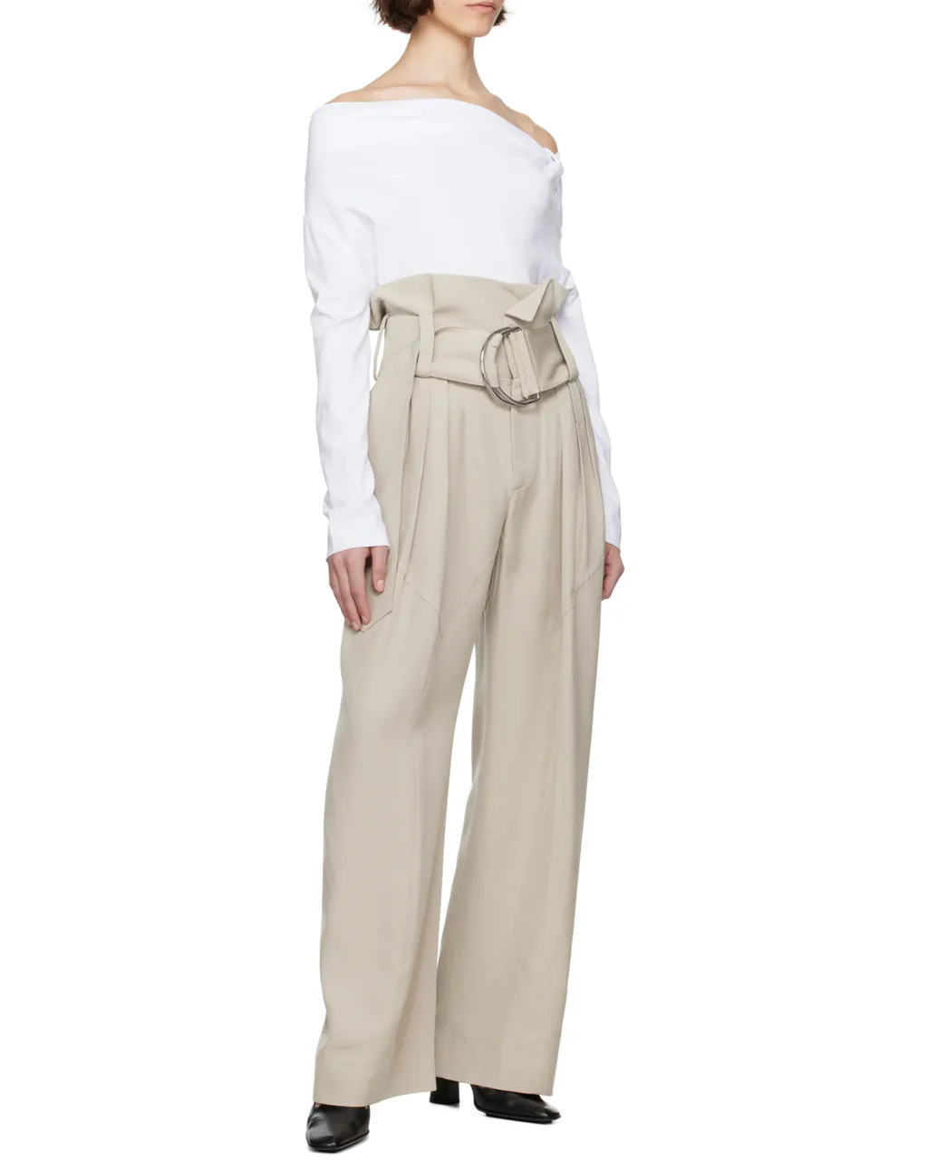 Gathered Waist D-Ring Trousers