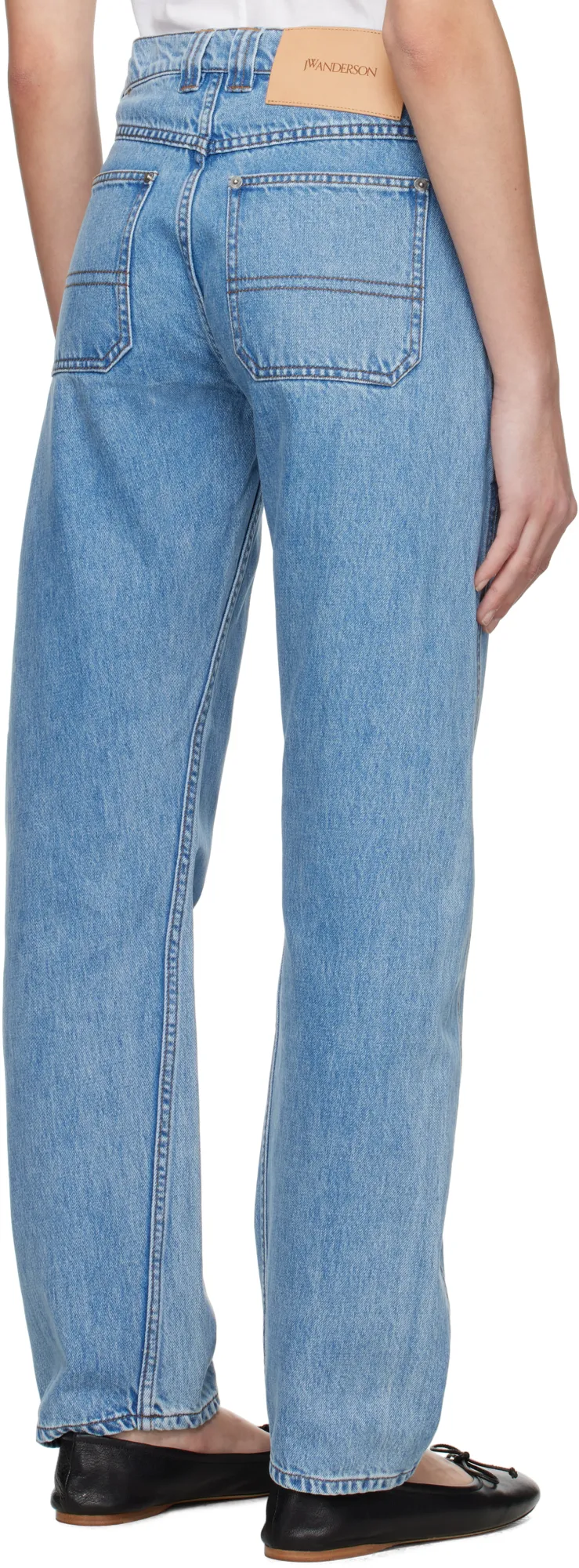 Twisted Slim Leg Denim Jeans