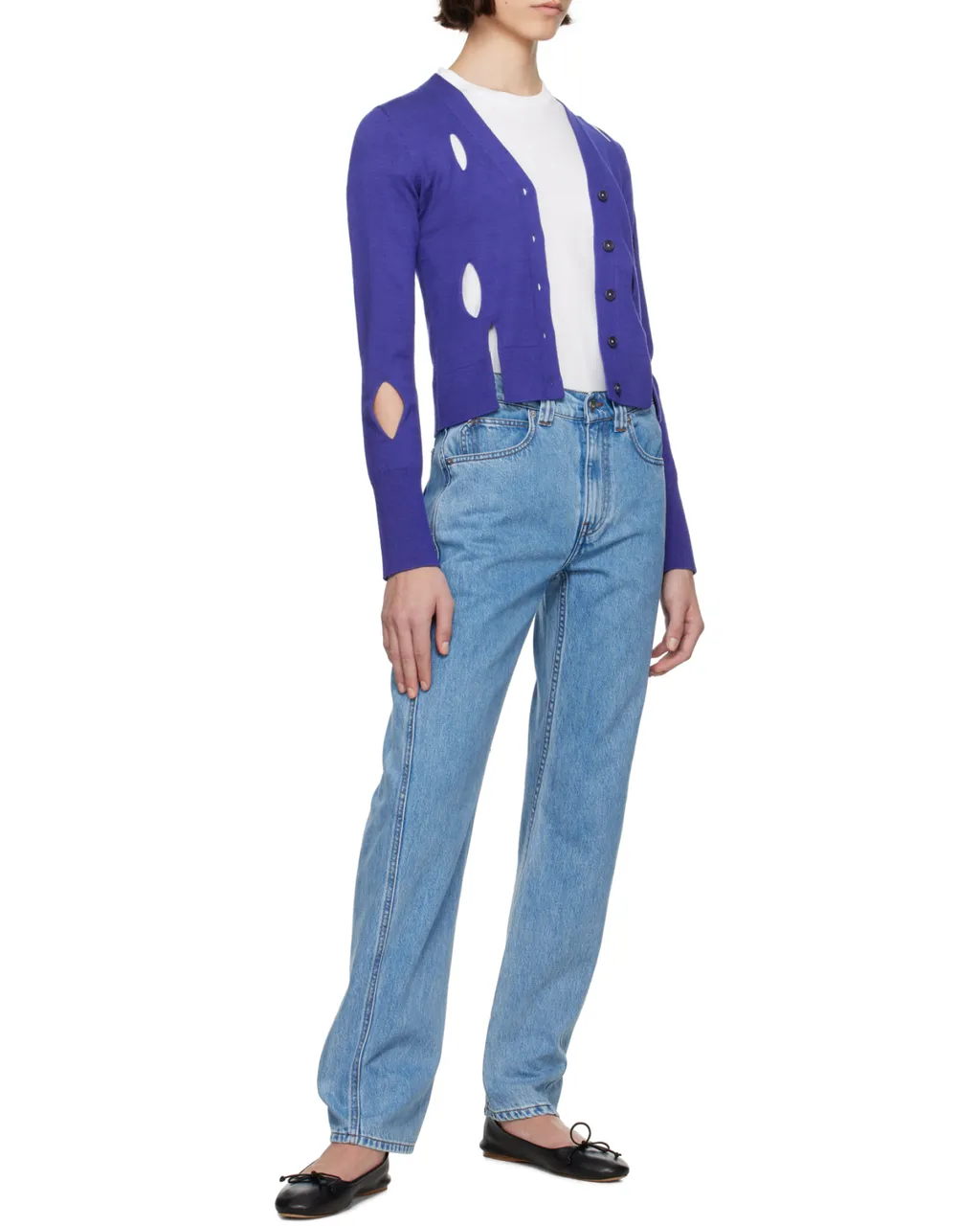 Twisted Slim Leg Denim Jeans