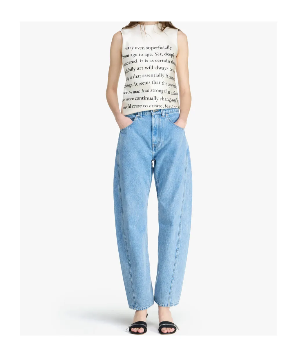 Twisted Slim Leg Denim Jeans