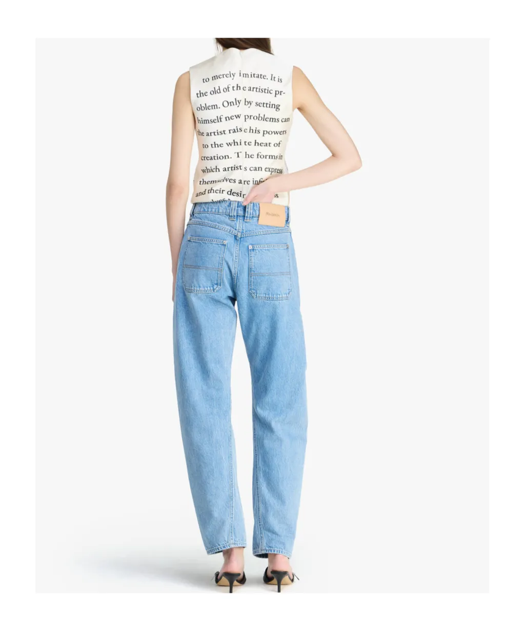 Twisted Slim Leg Denim Jeans