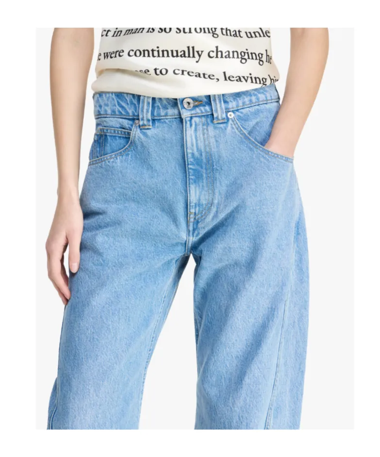 Twisted Slim Leg Denim Jeans