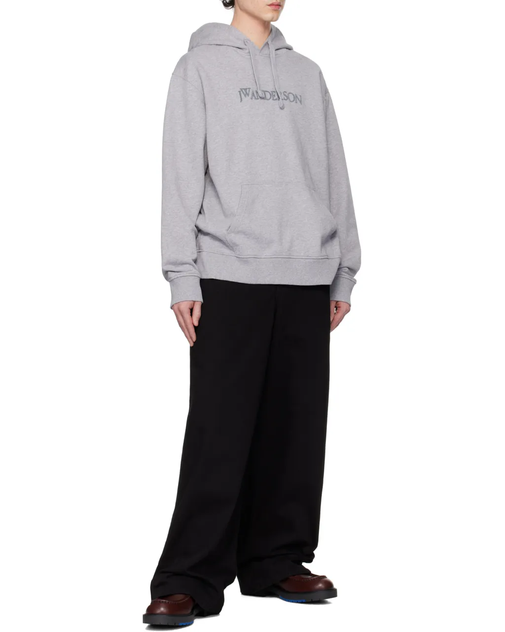 Logo Embroidered Drawstring Hoodie