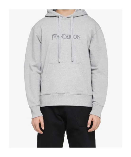 Logo Embroidered Drawstring Hoodie