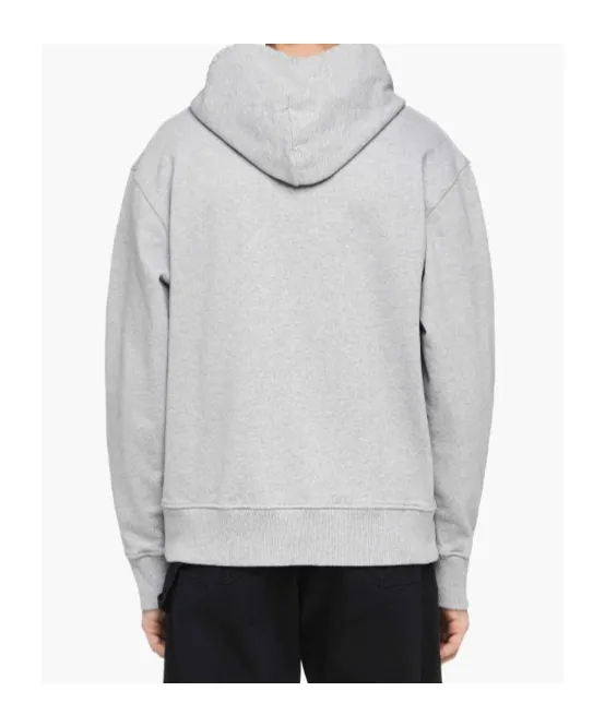 Logo Embroidered Drawstring Hoodie