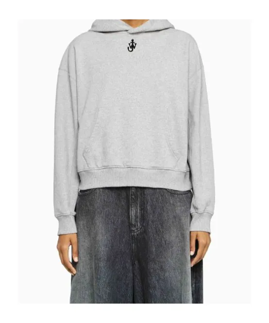 Anchor Logo Cropped Hoodie
