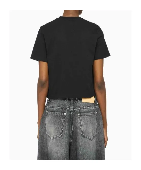 Anchor Logo Cropped Panelled T-Shirt