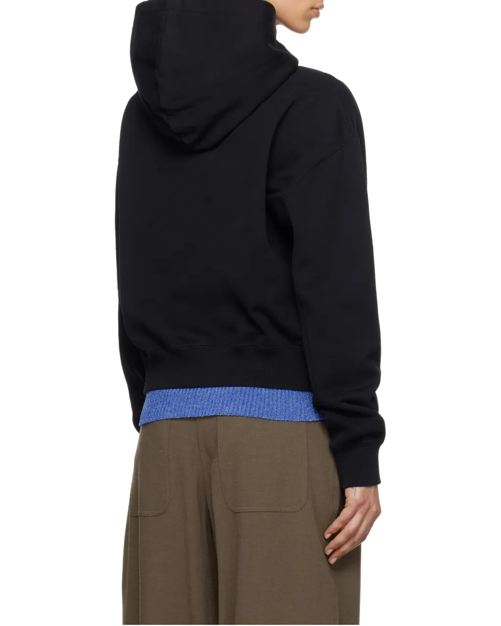 Anchor Logo Cropped Hoodie