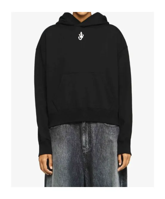 Anchor Logo Cropped Hoodie