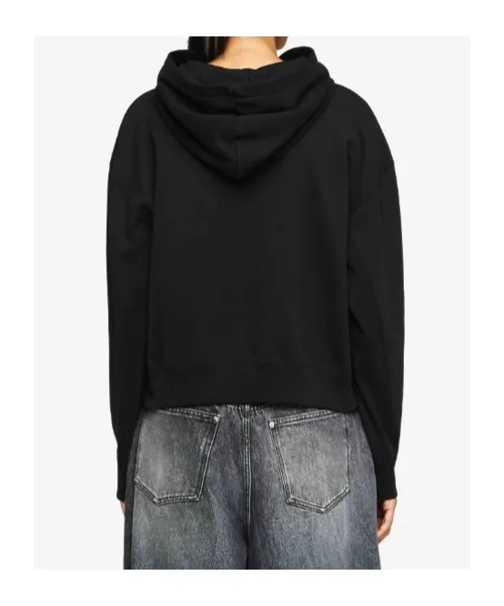 Anchor Logo Cropped Hoodie
