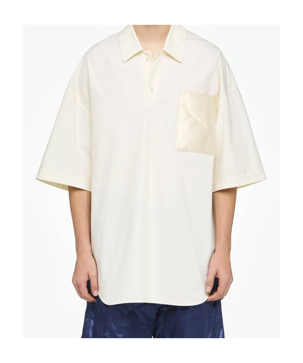 Quilted-Pocket Short-Sleeved Polo Shirt