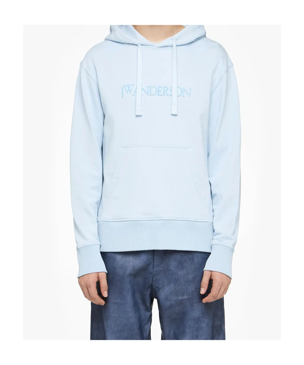 Logo Embroidered Drawstring Hoodie