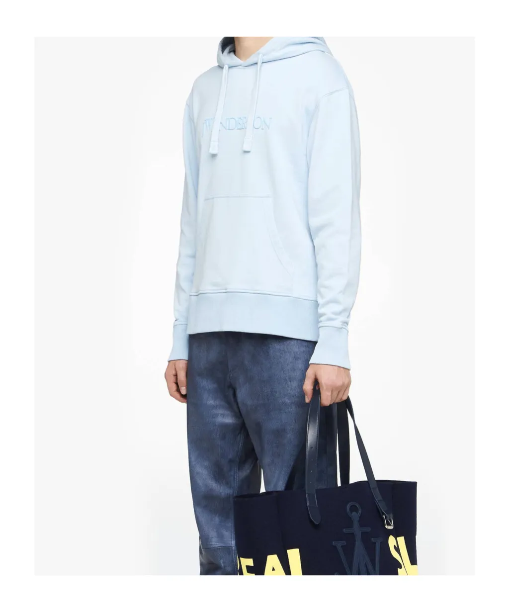 Logo Embroidered Drawstring Hoodie