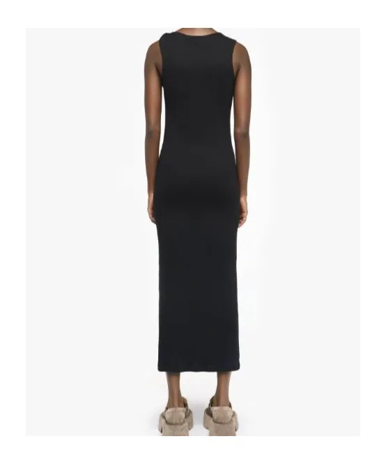 Logo-Embroidered Twisted Strap Maxi Dress
