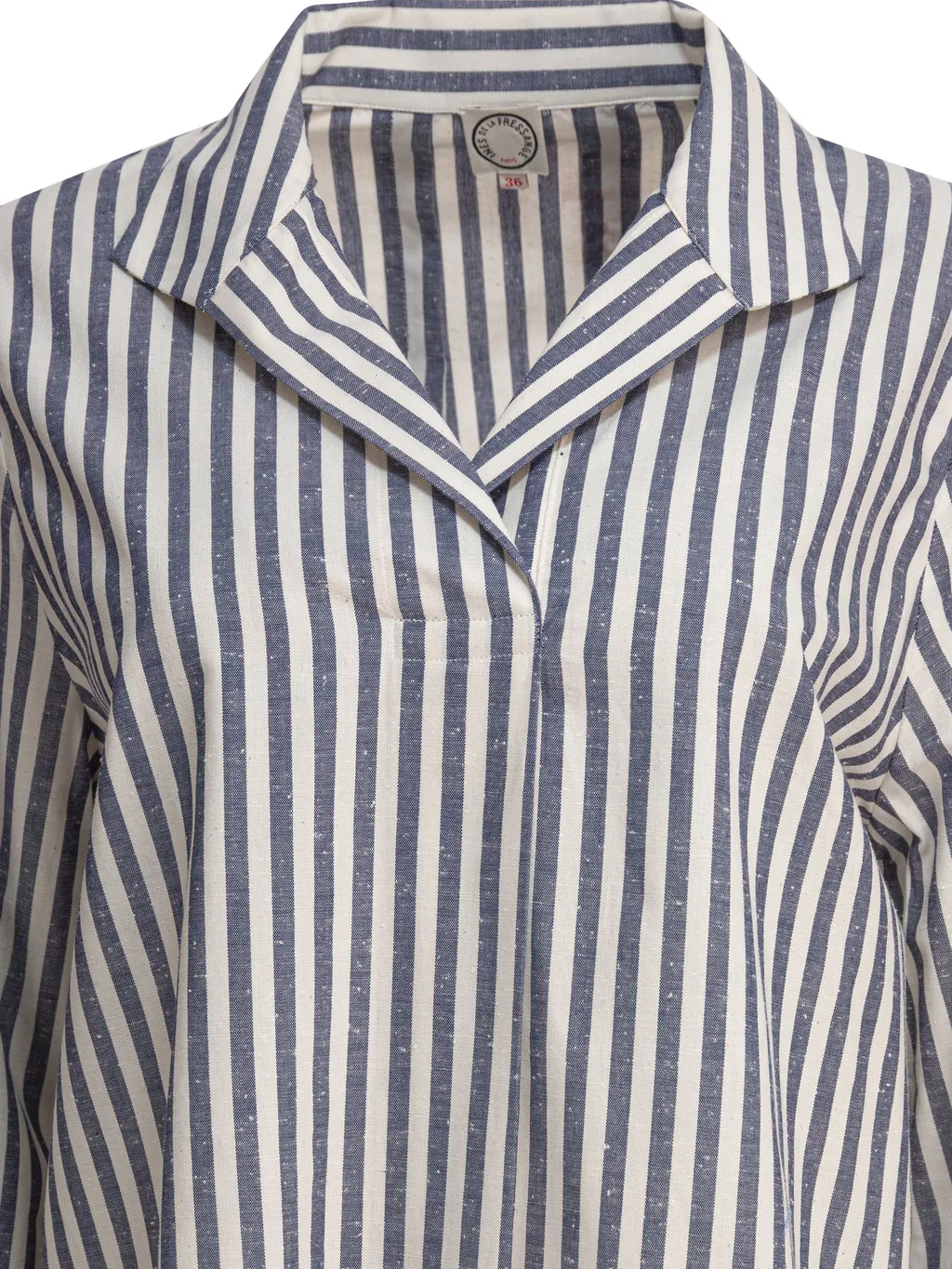 Striped-Pattern Cotton Shirt