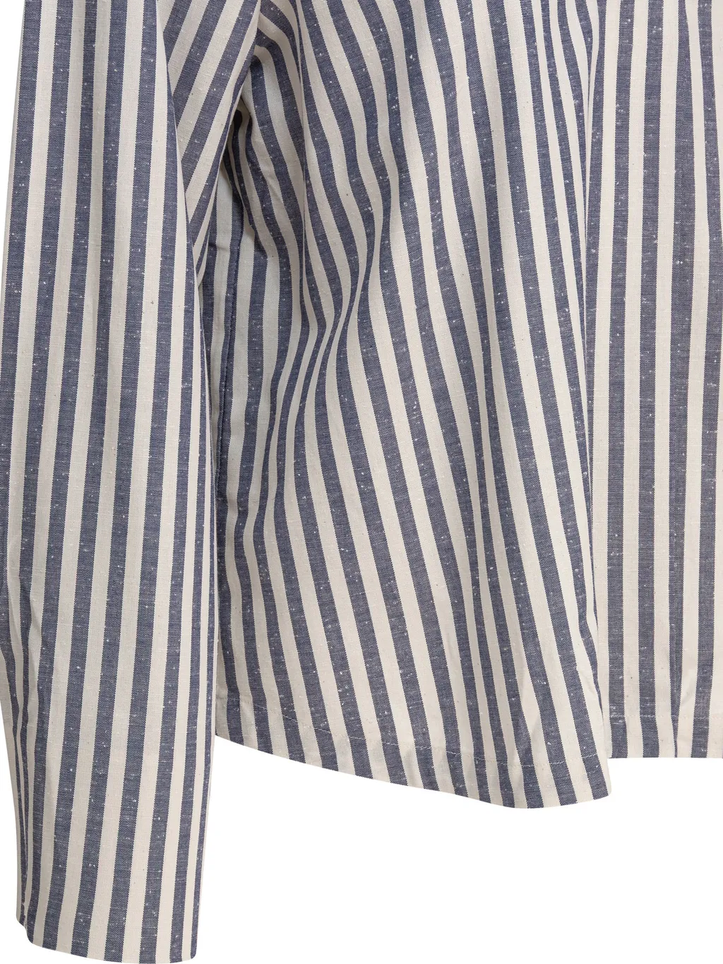 Striped-Pattern Cotton Shirt